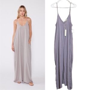 Love Stitch NWT Boho 💯 Rayon Vneck POCKETS Adjustable Straps Dress/ Coverup M/L